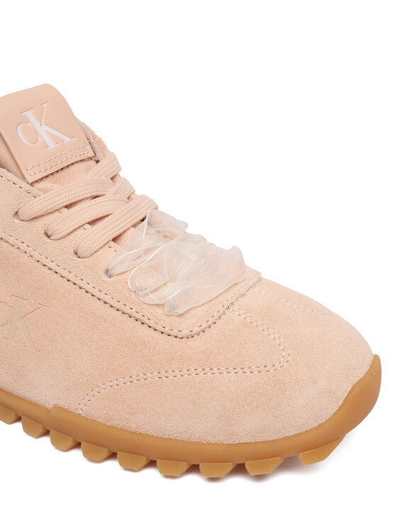 Calvin Klein Sneakersy Calvin Klein Low Profile Run Mg Sue Db Laces HW0HW03150 Světle růžová