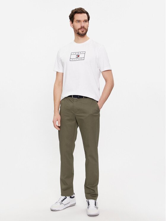 Tommy Hilfiger Tommy Hilfiger Póló Big Graphic MW0MW34204 Fehér Regular Fit