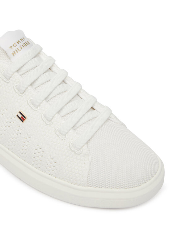 Tommy Hilfiger Sneakersy Tommy Hilfiger Th Icon Light Knit Sneaker FW0FW09401 Biela