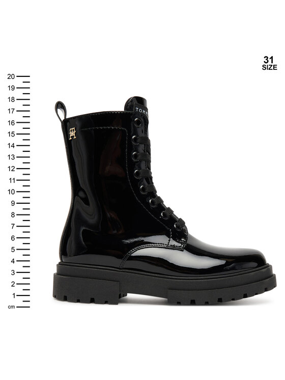 Tommy Hilfiger Pohodni čevlji Tommy Hilfiger Lace-Up Bootie T4A5-34025-0775 S Črna