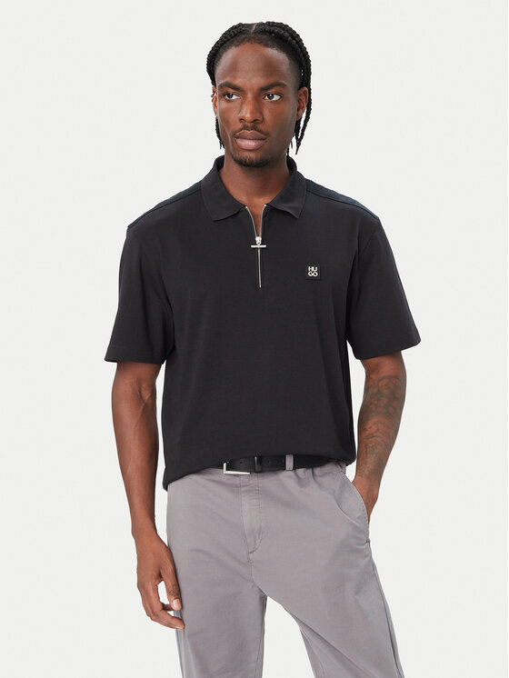 HUGO HUGO Pólóing Derypolo 50567930 Fekete Regular Fit