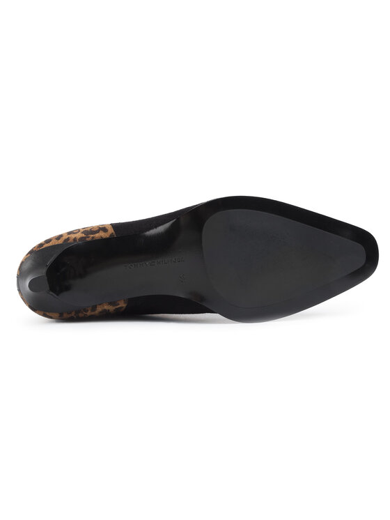 Tommy Hilfiger Botki Tommy Hilfiger Leo Print Bootie FW0FW04501 Czarny