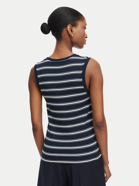 Tommy Hilfiger Tommy Hilfiger Top Multistripe WW0WW50025 Azul marino Slim Fit