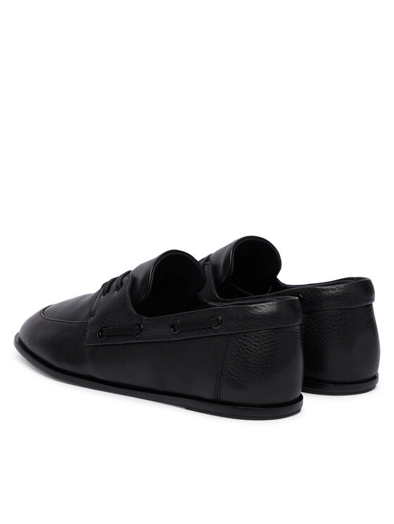 Calvin Klein Félcipő Calvin Klein Ess Boatshoe Lth HW0HW03116 Fekete