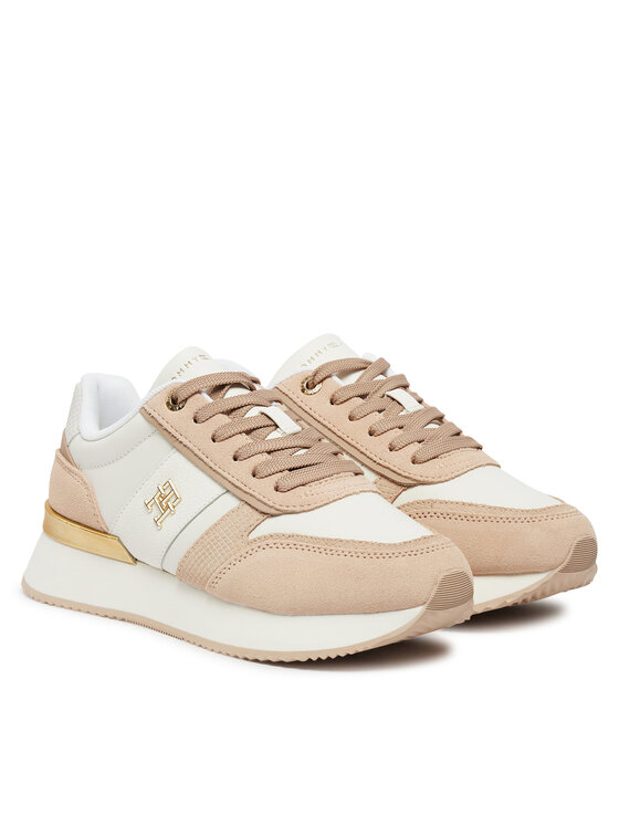 Tommy Hilfiger Sneakersy Tommy Hilfiger Th Fashion Runner FW0FW08475 Béžová