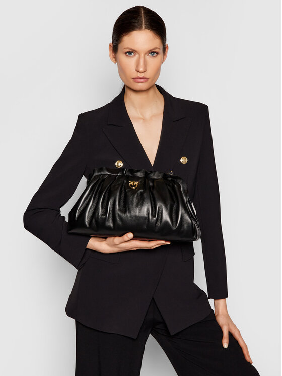 PINKO Τσάντα Pinko Maxi Chain Clutch Fraimed Chain C PE 21 PLTT 1P237 Y6Y8 Μαύρο