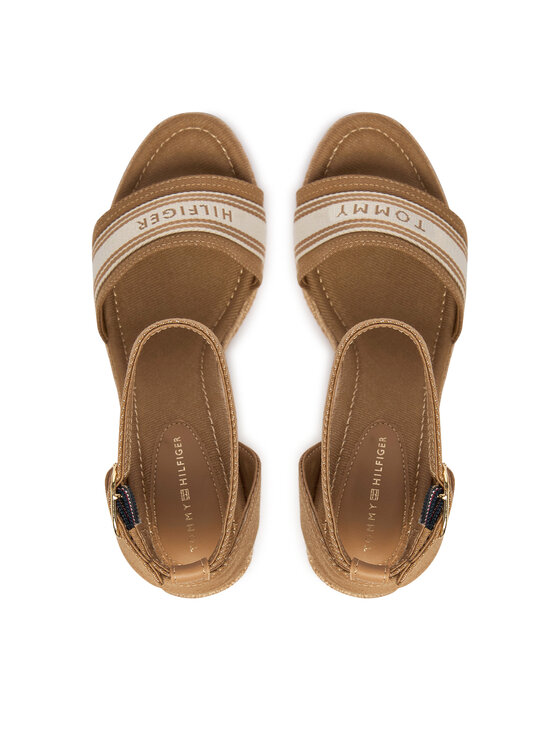 Tommy Hilfiger Espadrillas Tommy Hilfiger High Wedge Espad Webbing FW0FW09342 Beige