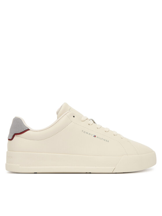 Tommy Hilfiger Laisvalaikio batai Tommy Hilfiger Th Court Detail Ess FM0FM05367 Écru