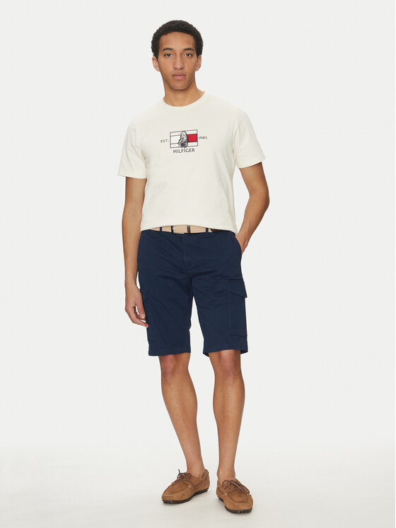 Tommy Hilfiger Tommy Hilfiger T-shirt Sailing MW0MW38628 Écru Regular Fit