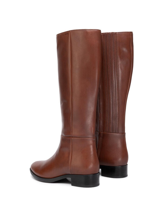 Geox Čižmy vo vojenskom štýle Geox D Felicity D D84G1D 00043 C0013 Hnedá