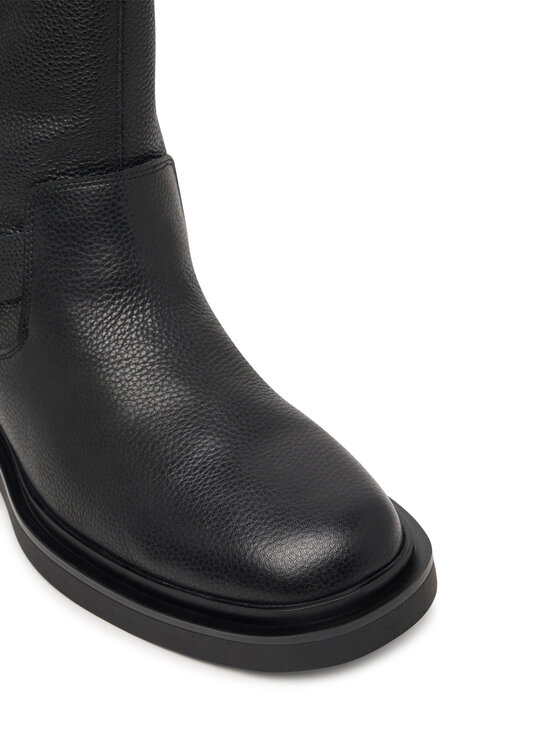Calvin Klein Ilgaauliai Calvin Klein Sq Rubber Boot Buckle Lth HM0HM02353 Juoda