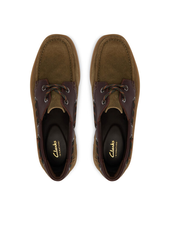 Clarks Лофери Clarks Cleyhill Boat 26186180 Хакі