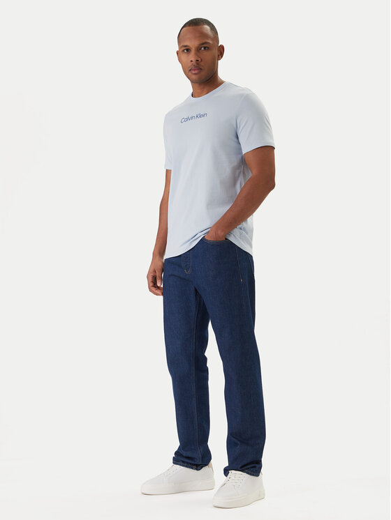 Calvin Klein Calvin Klein Camiseta Logo 30s LV04LD230G Celeste Regular Fit