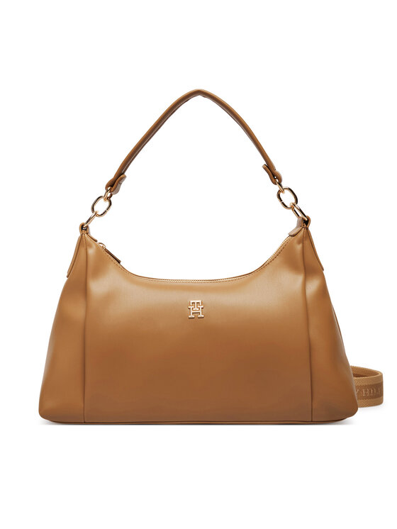 Tommy Hilfiger Torbica Tommy Hilfiger Th Essential Shoulder Bag AW0AW18373 Smeđa