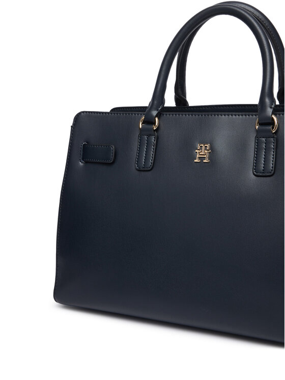 Tommy Hilfiger Дамска чанта Tommy Hilfiger Th Joy Satchel Corp AW0AW19318 Тъмносин