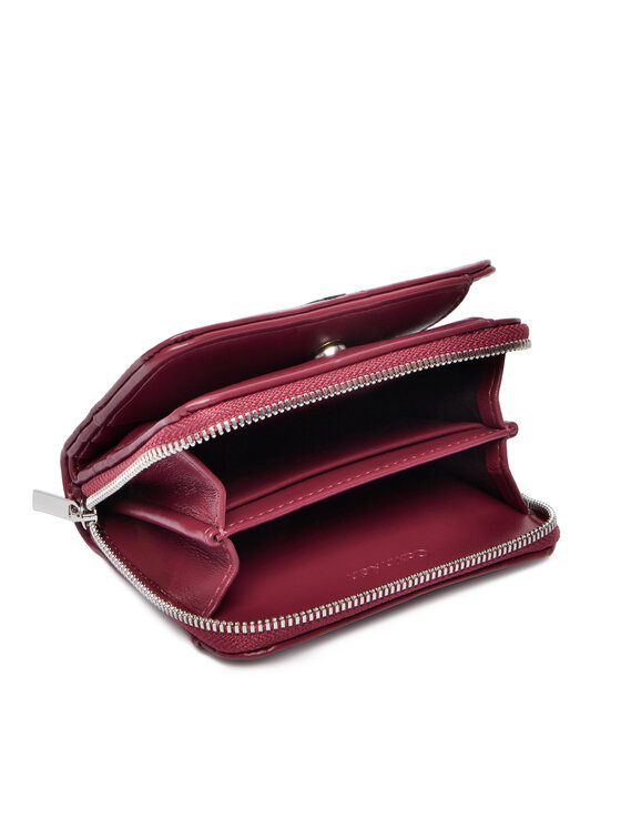 Calvin Klein Maks Calvin Klein Quilted Flap Zip Around LV04F1124G Bordo