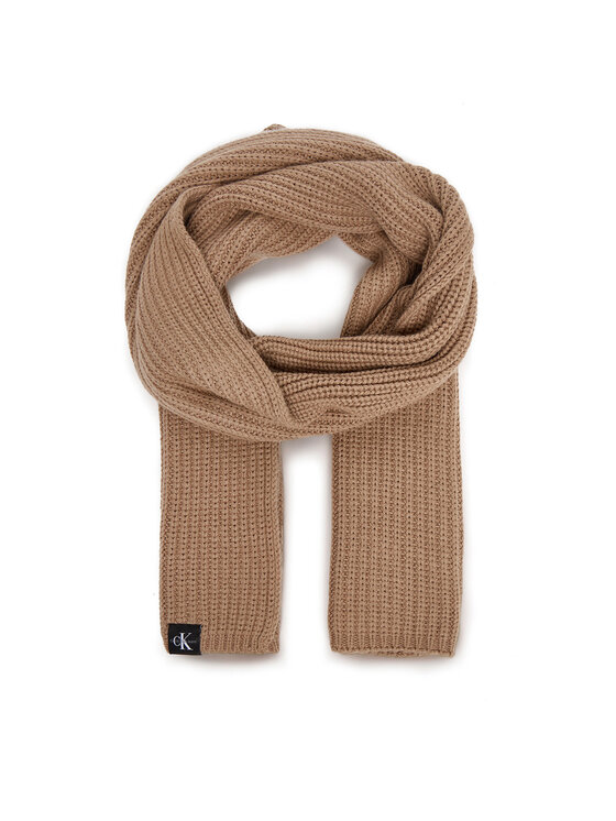 Calvin Klein Jeans Set šal i kapa Calvin Klein Jeans Monogram Rib Scarf Beanie Set IU0IU00638 Smeđa