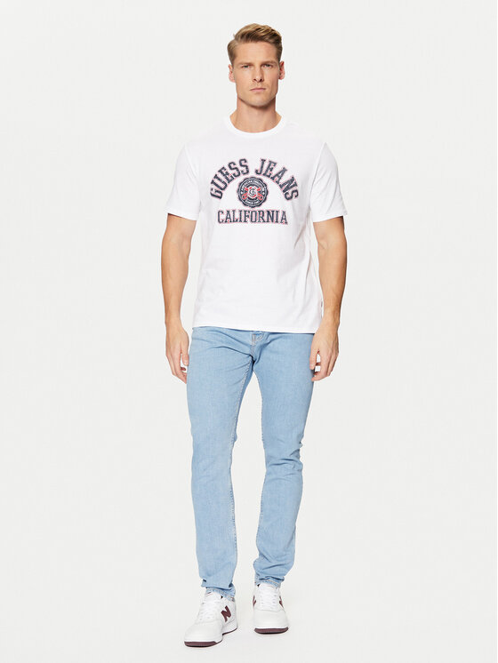 Guess Jeans Guess Jeans Póló M5RI80 K8HM0 Fehér Slim Fit