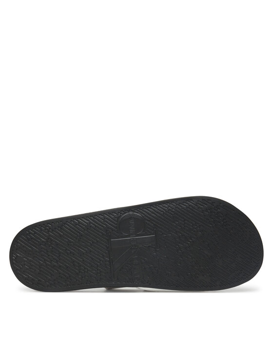 Calvin Klein Jeans Šlepetės Calvin Klein Jeans Slide Jelly Mono Pu YM0YM01281 Balta