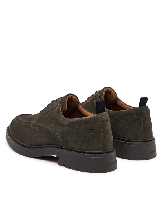 Tommy Hilfiger Pantofi Tommy Hilfiger Corporate Casual Sde Deck Shoe FM0FM05980 Verde