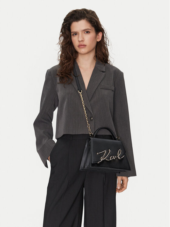 KARL LAGERFELD Дамска чанта KARL LAGERFELD A1W30036 Черен