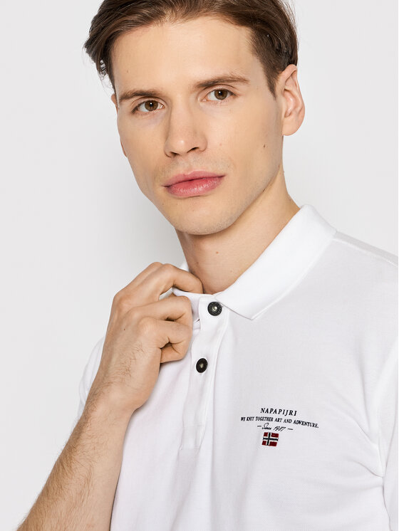 Napapijri Napapijri Polo majica Elbas NP0A4GDL Bela Regular Fit