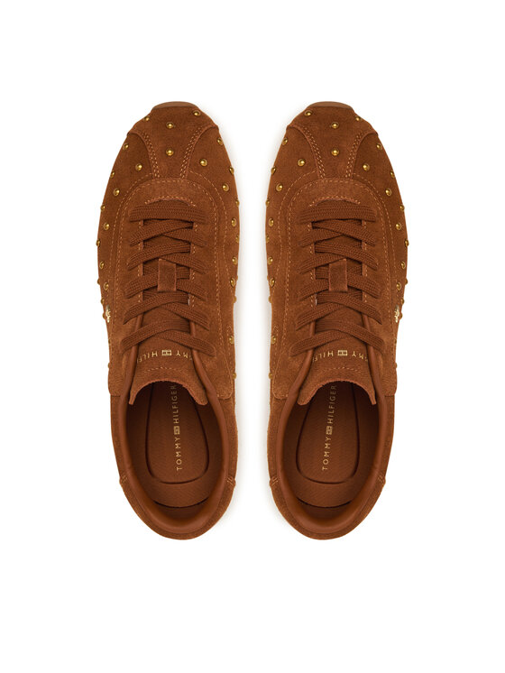 Tommy Hilfiger Snīkeri Tommy Hilfiger Th Bella Low Profile Studs FW0FW09882 Brūns