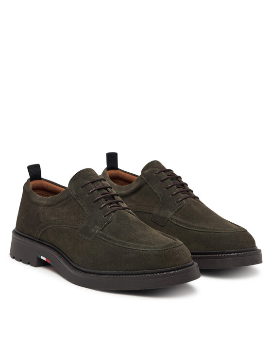 Tommy Hilfiger Poltopánky Tommy Hilfiger Corporate Casual Sde Deck Shoe FM0FM05980 Zelená