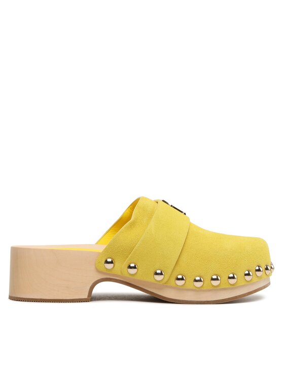 Tommy Hilfiger Saboți Tommy Hilfiger Th Clog Suede FW0FW07171 Galben