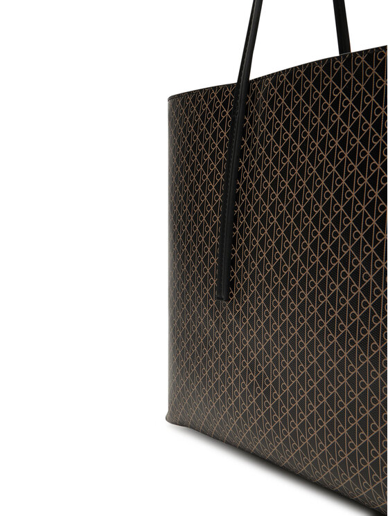 Calvin Klein Дамска чанта Calvin Klein Emblem Aop Tote W/ Pouch LV04F3266G Черен