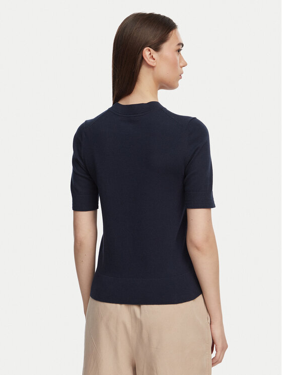 Tommy Hilfiger Tommy Hilfiger Megztinis WW0WW49705 Tamsiai mėlyna Slim Fit