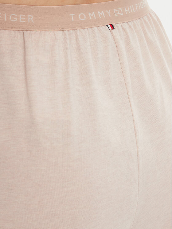 Tommy Hilfiger Tommy Hilfiger Spodnji del pižame UW0UW05776 Bež Relaxed Fit