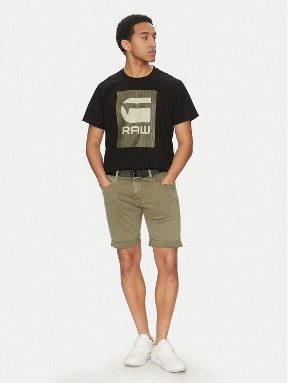 G-Star Raw G-Star Raw Majica Burger Box Rain D26478-C336 Črna Regular Fit