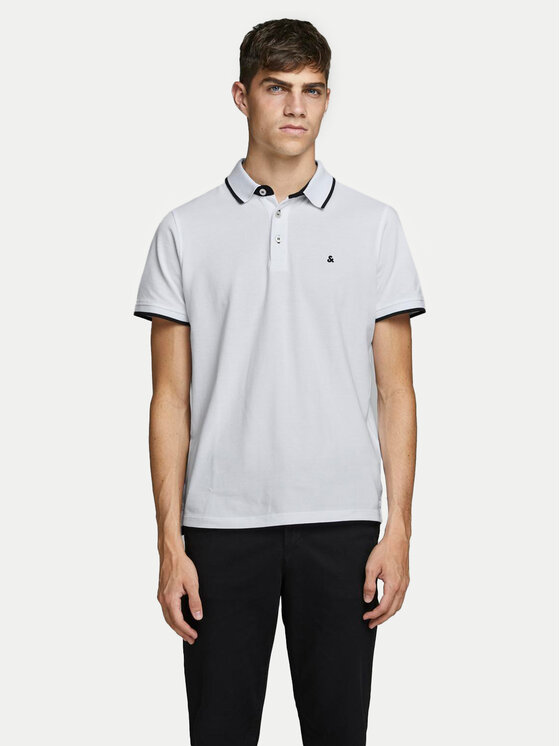 Jack & Jones Jack & Jones Polo majica Paulos 12136668 Bela Slim Fit