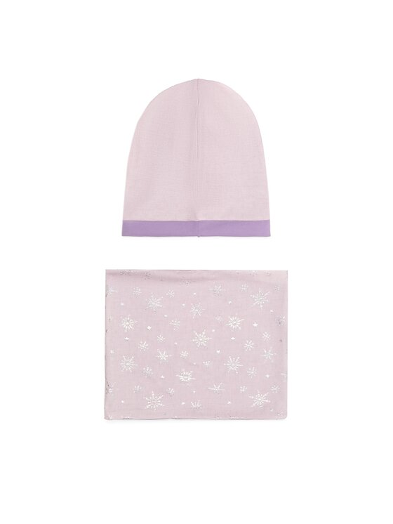 Frozen Set čepice a tunelová šála Frozen ACCCS-AW23-36DFR Fialová