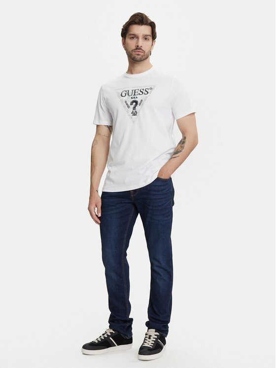 Guess Guess Marškinėliai M5YI15 I3Z14 Balta Regular Fit
