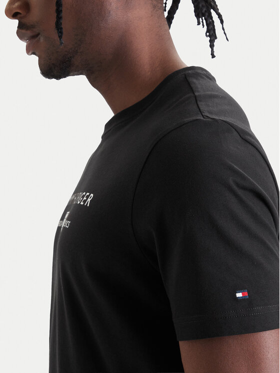 Tommy Hilfiger Tommy Hilfiger Camiseta Brand Love MW0MW42365 Negro Regular Fit
