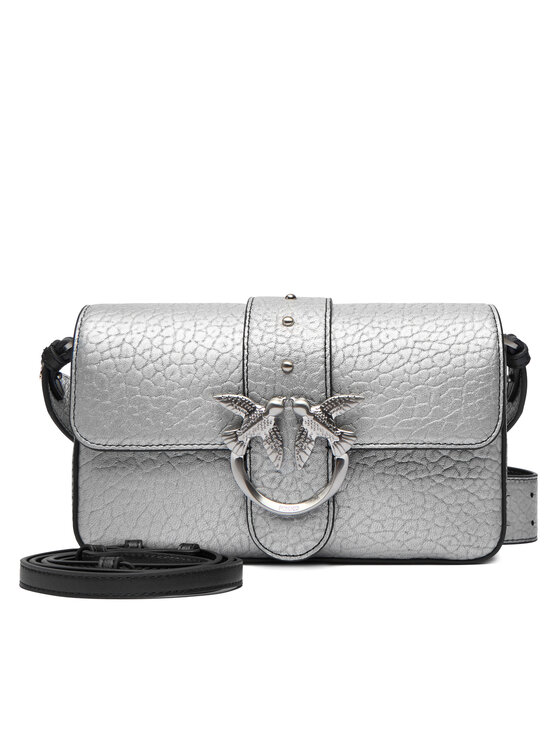 PINKO Borsetta PINKO Love One Mini Slouchy Fl AI 25-26 PLTT 104340 A2JT Argento