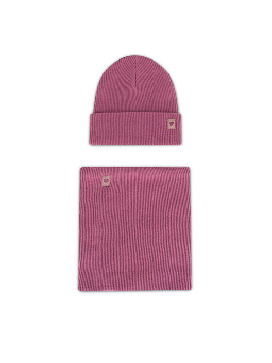 Nelli Blu Набір шапка і снуд Nelli Blu 7KF-002-AW24 Рожевий