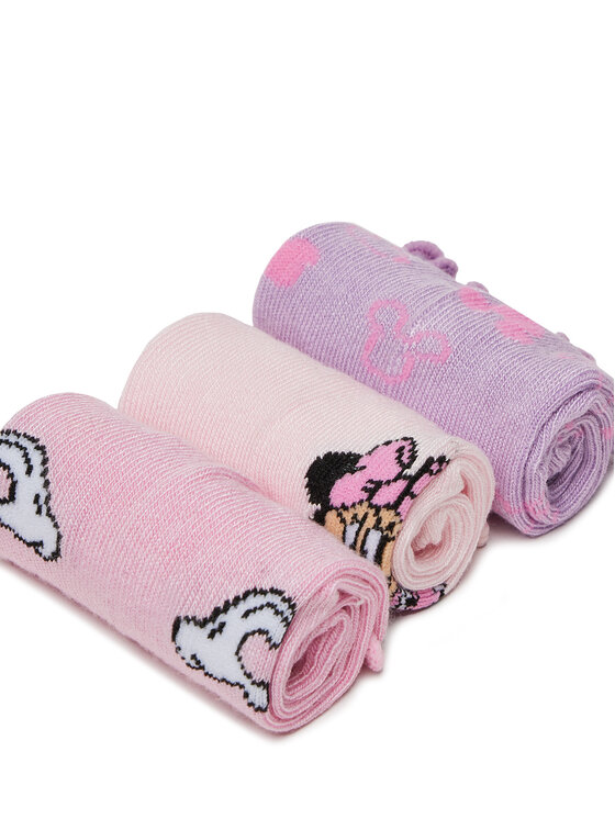 Mickey&Friends Дълги чорапи Mickey&Friends ACCCS-SS25-327DSTC(3-PACK) Розов
