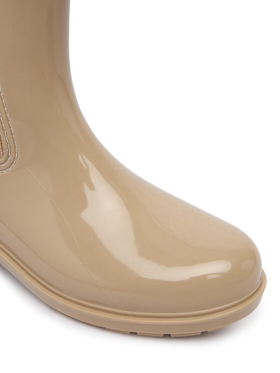 Tommy Hilfiger Gumijasti škornji Tommy Hilfiger Th Buckle Glossy Ankle Rain Boot FW0FW09543 Bež