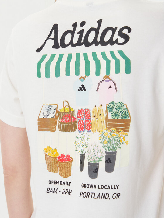 adidas adidas Футболка Farmers Market Graphic KB2485 Écru Regular Fit