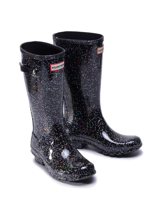 Hunter Holínky Hunter Org Kids Giant Glitter Boots JFT6075RGT Černá