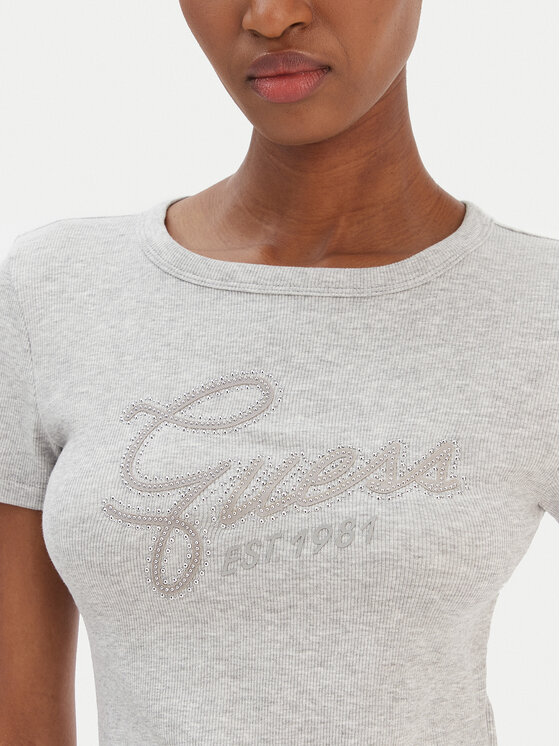 Guess Guess Футболка W6RI22 KA0H1 Сірий Slim Fit