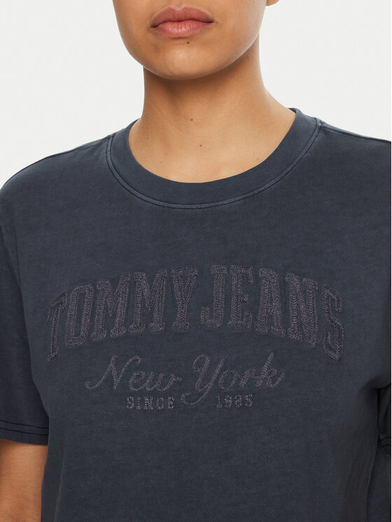 Tommy Jeans Tommy Jeans T-shirt Varsity DW0DW19444 Tamnoplava Regular Fit