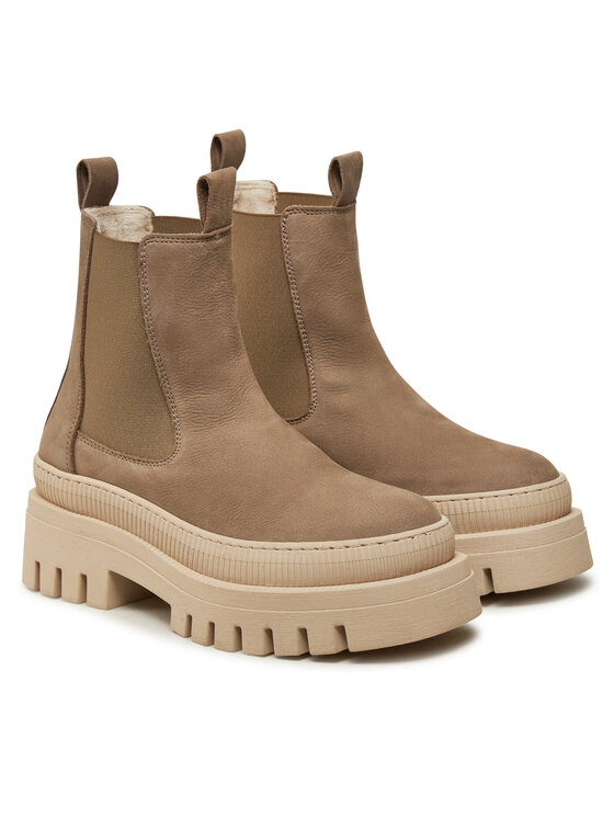 Tamaris Členková obuv s elastickým prvkom Tamaris 1-25494-41 Hnedá