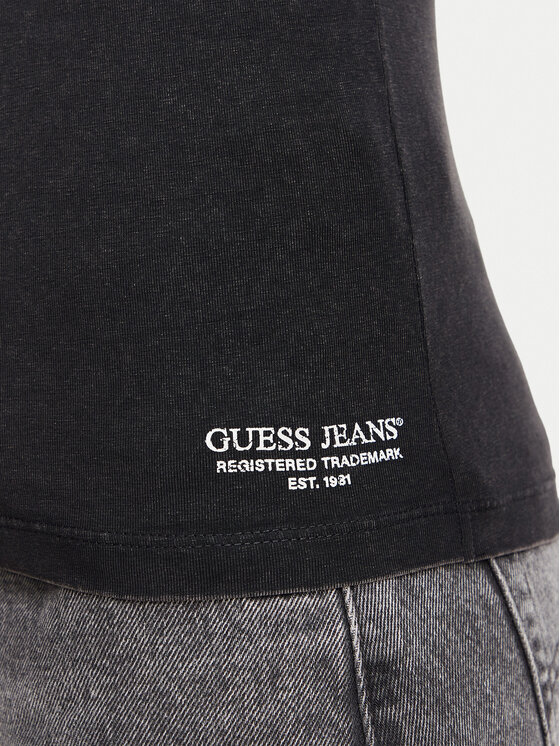 Guess Jeans Guess Jeans Camiseta W6BI16 K5697 Negro Regular Fit