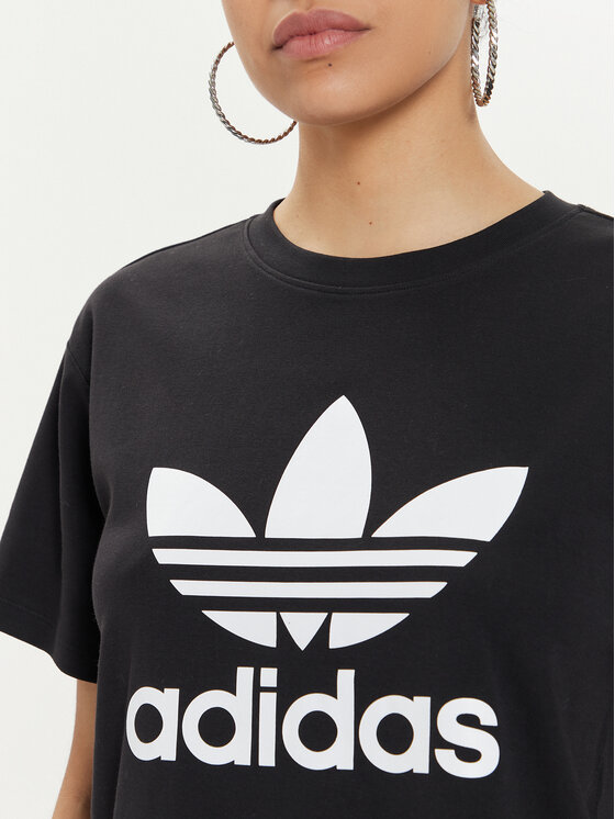 adidas adidas Футболка Trefoil IR9533 Чорний Regular Fit