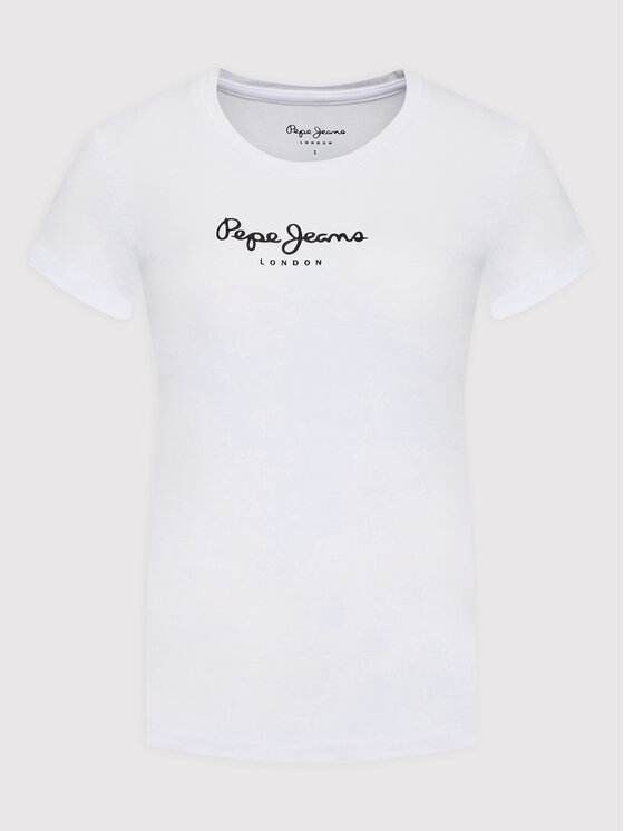 Pepe Jeans Pepe Jeans Футболка New Virgina PL505202 Білий Slim Fit
