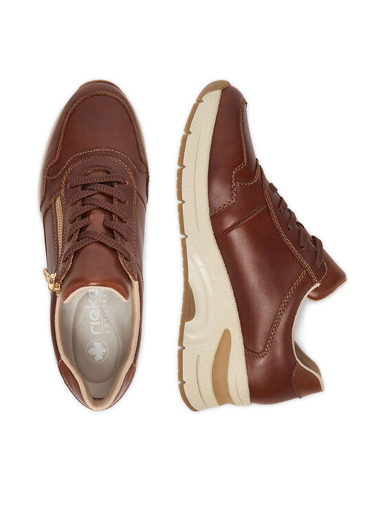 Rieker Sneakersy Rieker N9301-25 Hnědá